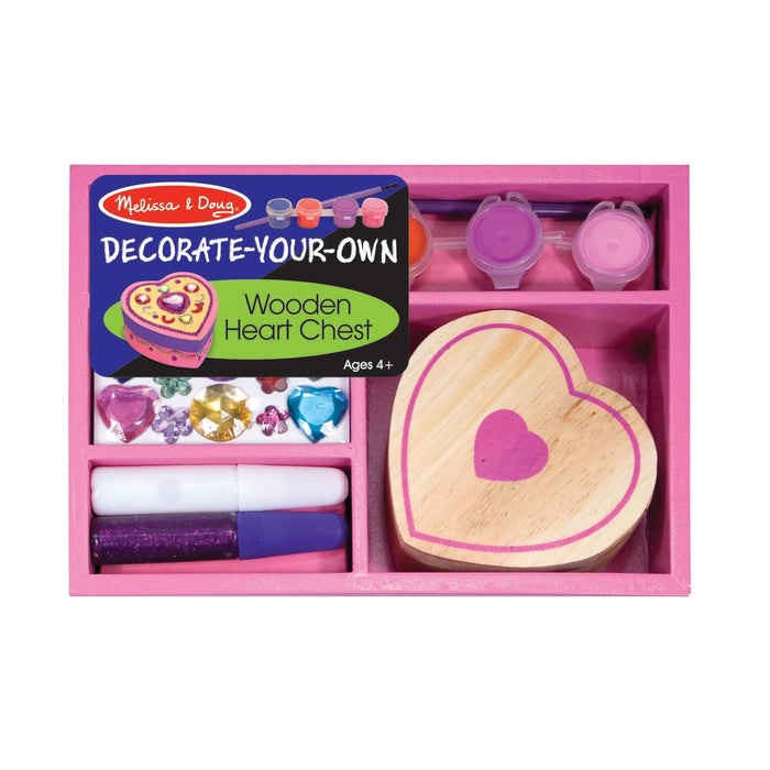 Decorate-Your-Own Wooden Heart Box Z8