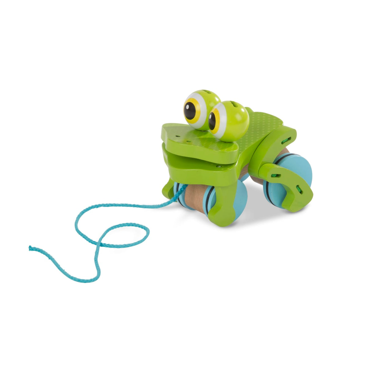 First Play Frolicking Frog Wooden Pull Toy P7