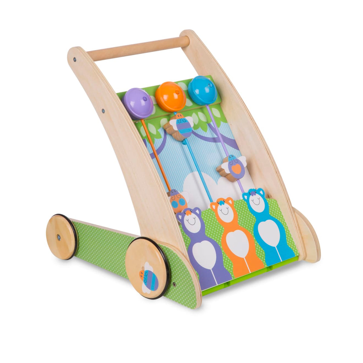 First Play Wooden Ring and Ding Forest Friends Push Toy M9