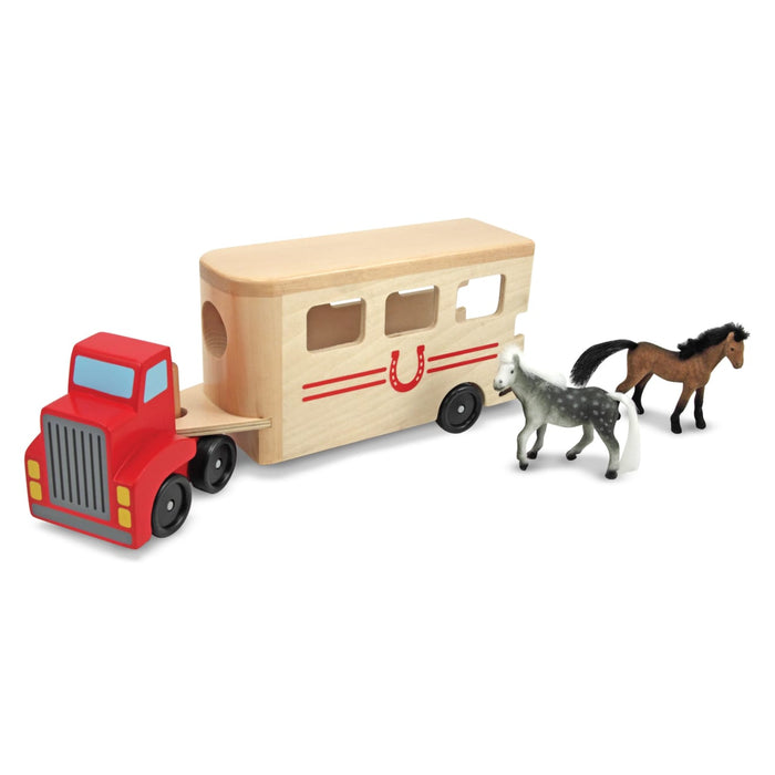 Horse Carrier Wooden Vehicles Play Set O4