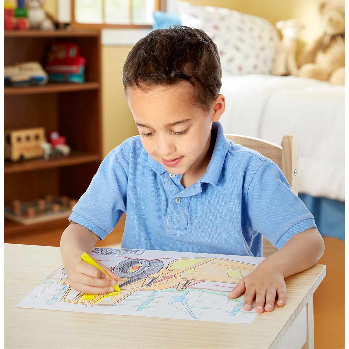 Jumbo 50-Page Kids' Coloring Pad - Space, Sharks, Sports, and More I1