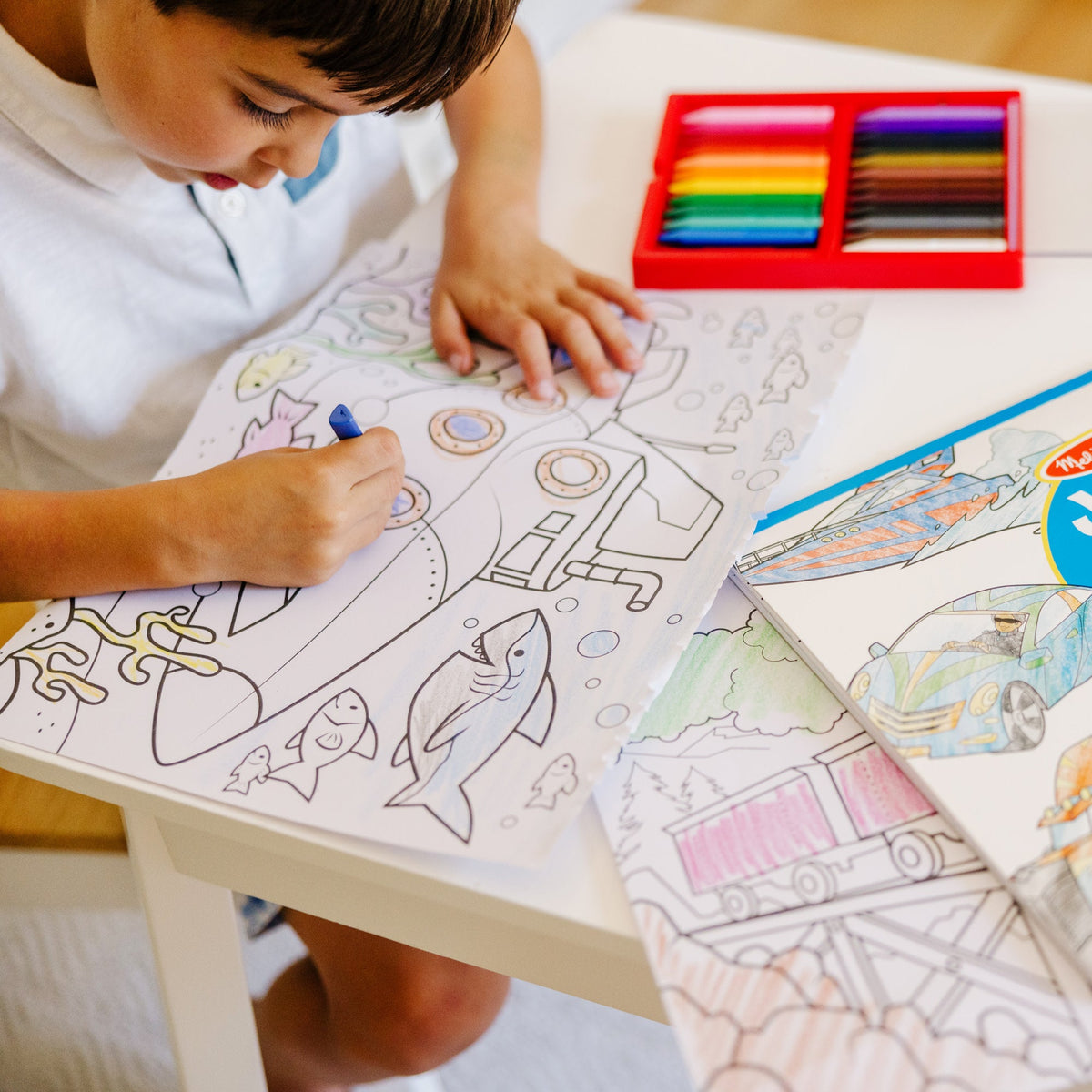 Jumbo Coloring Pad - Vehicles C2