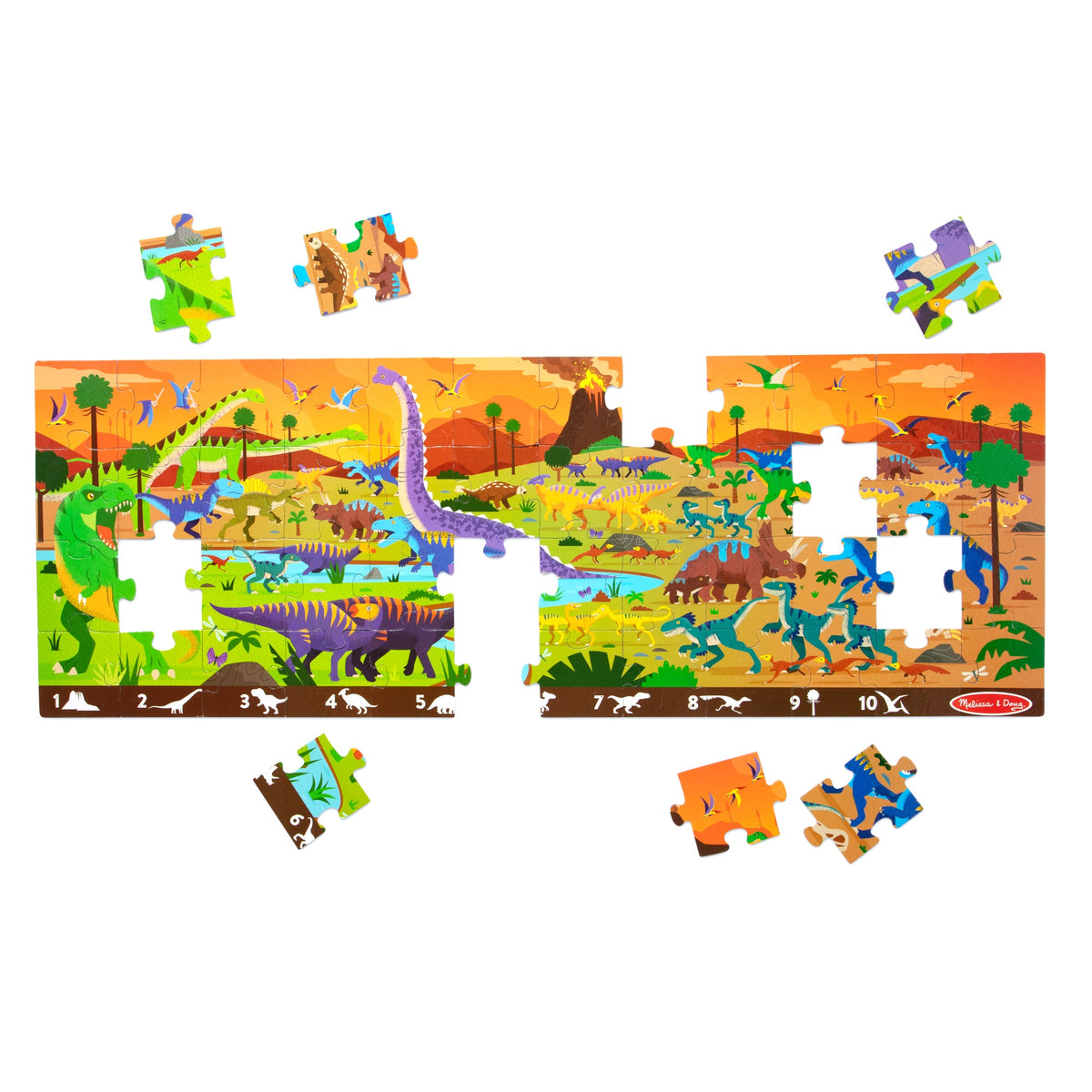 Land of Dinosaurs Floor Puzzle - 48 Pieces X2