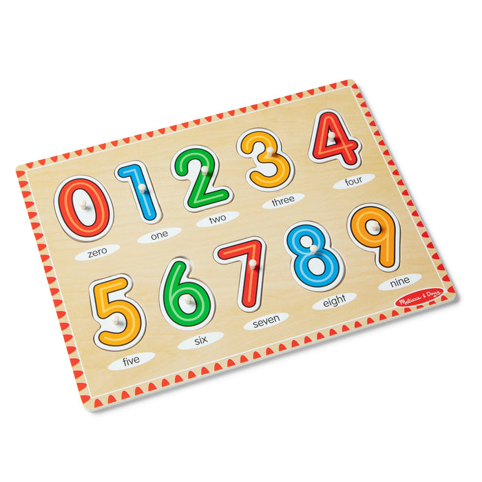 Lift & See Numbers Peg Puzzle - 10 Pieces L1