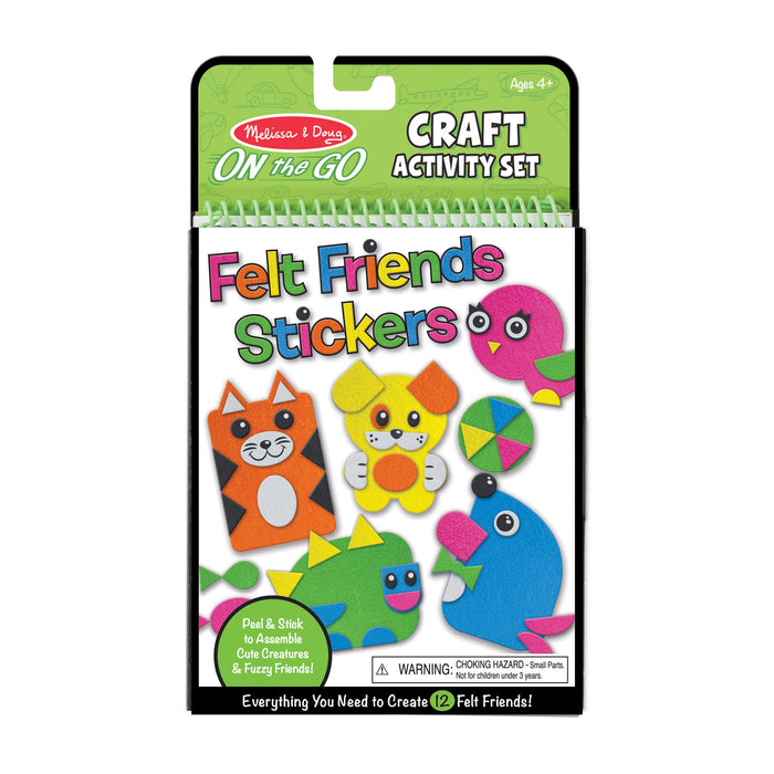 On-the-Go Felt Friends Stickers Craft Activity Set T9