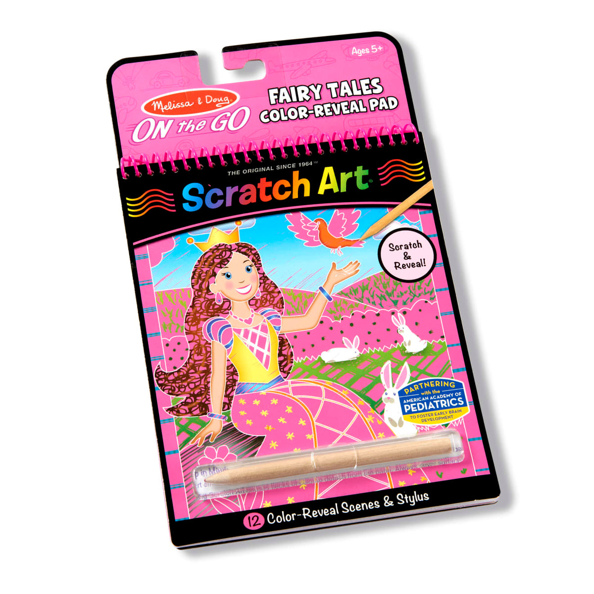 On the Go Scratch Art Color Reveal Pad - Fairy Tales B1
