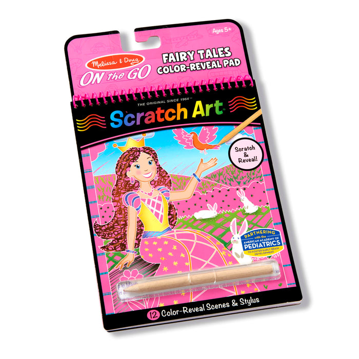 On the Go Scratch Art Color Reveal Pad - Fairy Tales B1