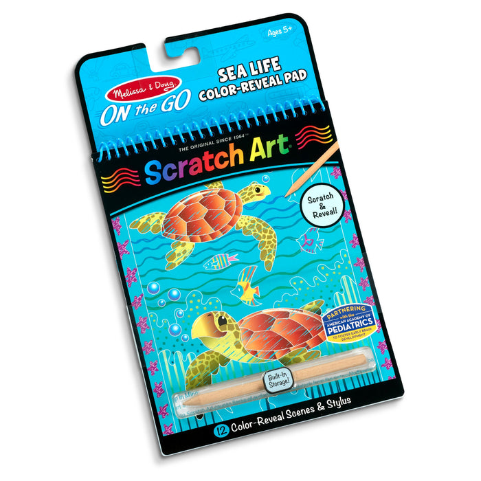 On the Go Scratch Art Color-Reveal Pad - Sea Life F5