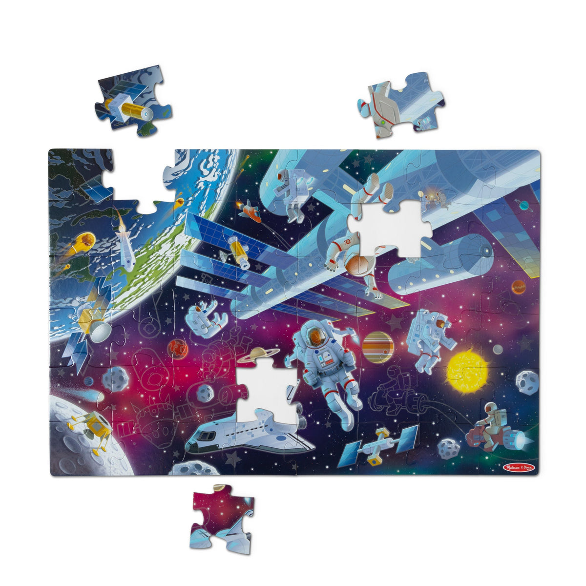 Outer Space Glow-in-the-Dark Floor Puzzle – 48 Pieces T0