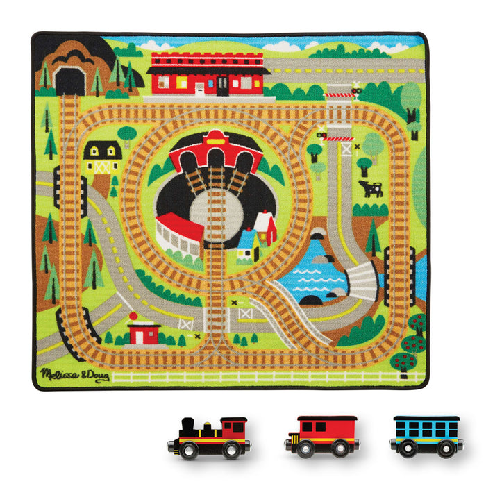 Round the Rails Train Rug J4