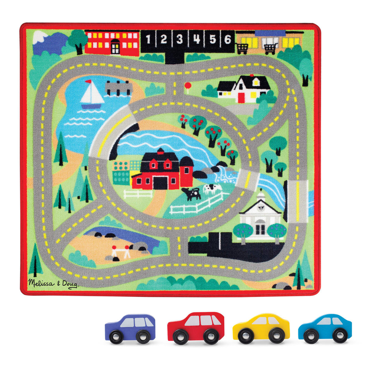 Round the Town Road Rug & Car Set N7