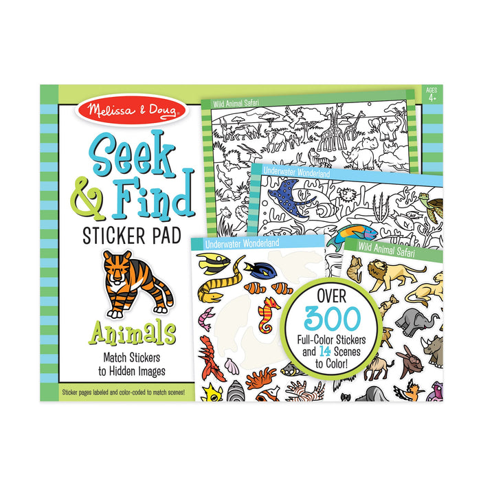 Seek & Find Sticker Pad – Animals K6
