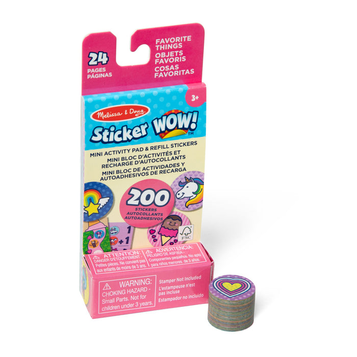 Sticker WOW!® Mini Activity Pad & Refill Stickers - Favorite Things (200+ Stickers, Stamper Not Included) S6