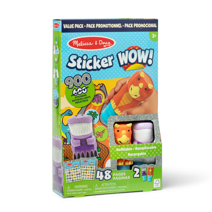 Sticker WOW!™ Activity Pad & Sticker Stamper Value Pack - Dinosaur D2