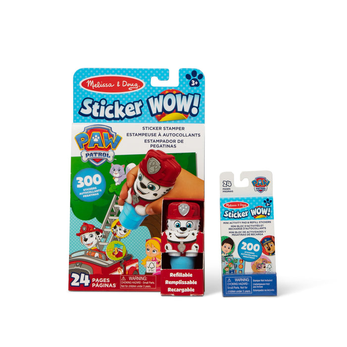 Sticker WOW!™ PAW Patrol Marshall Bundle: Activity Pad & Sticker Stamper + Mini Activity Pad and 200 Refill Stickers U6