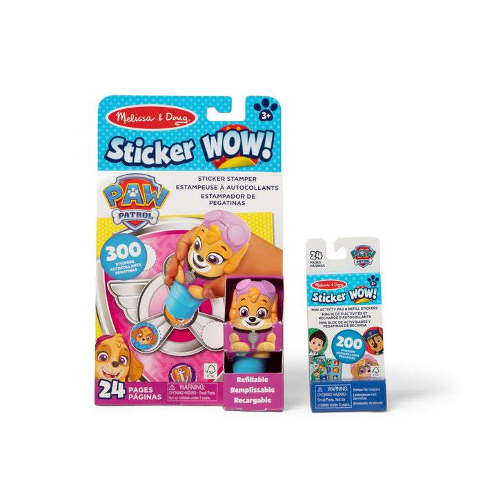 Sticker WOW!™ PAW Patrol Skye Bundle: Activity Pad & Sticker Stamper + Mini Activity Pad and 200 Refill Stickers Y8