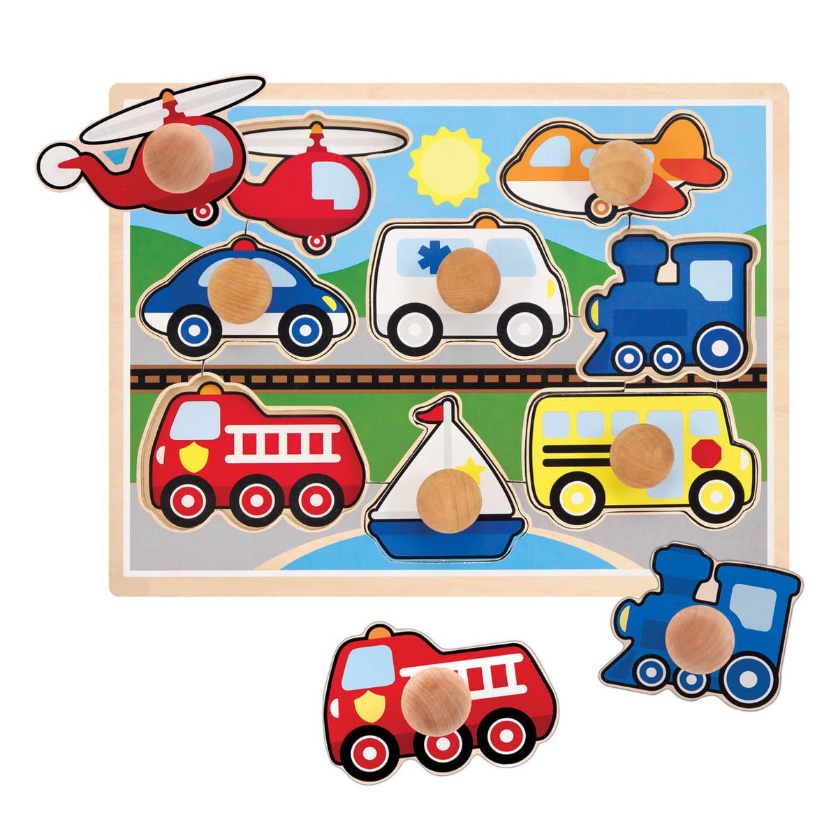 Vehicles Jumbo Knob Puzzle - 8 pieces K9