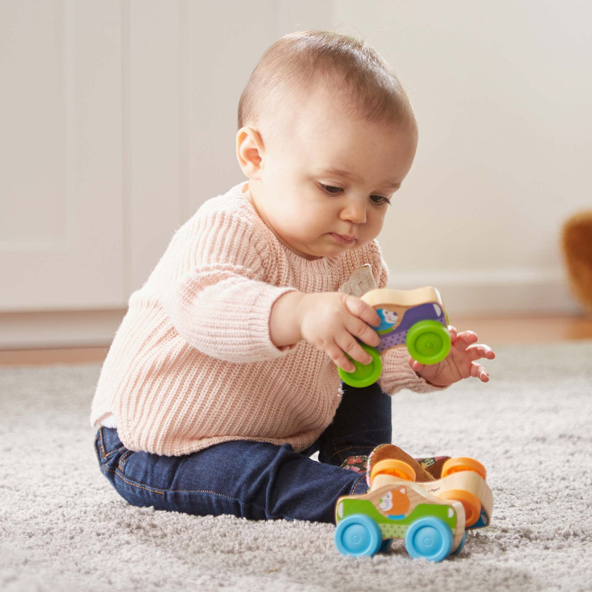 Wooden Animal Stacking Cars L3