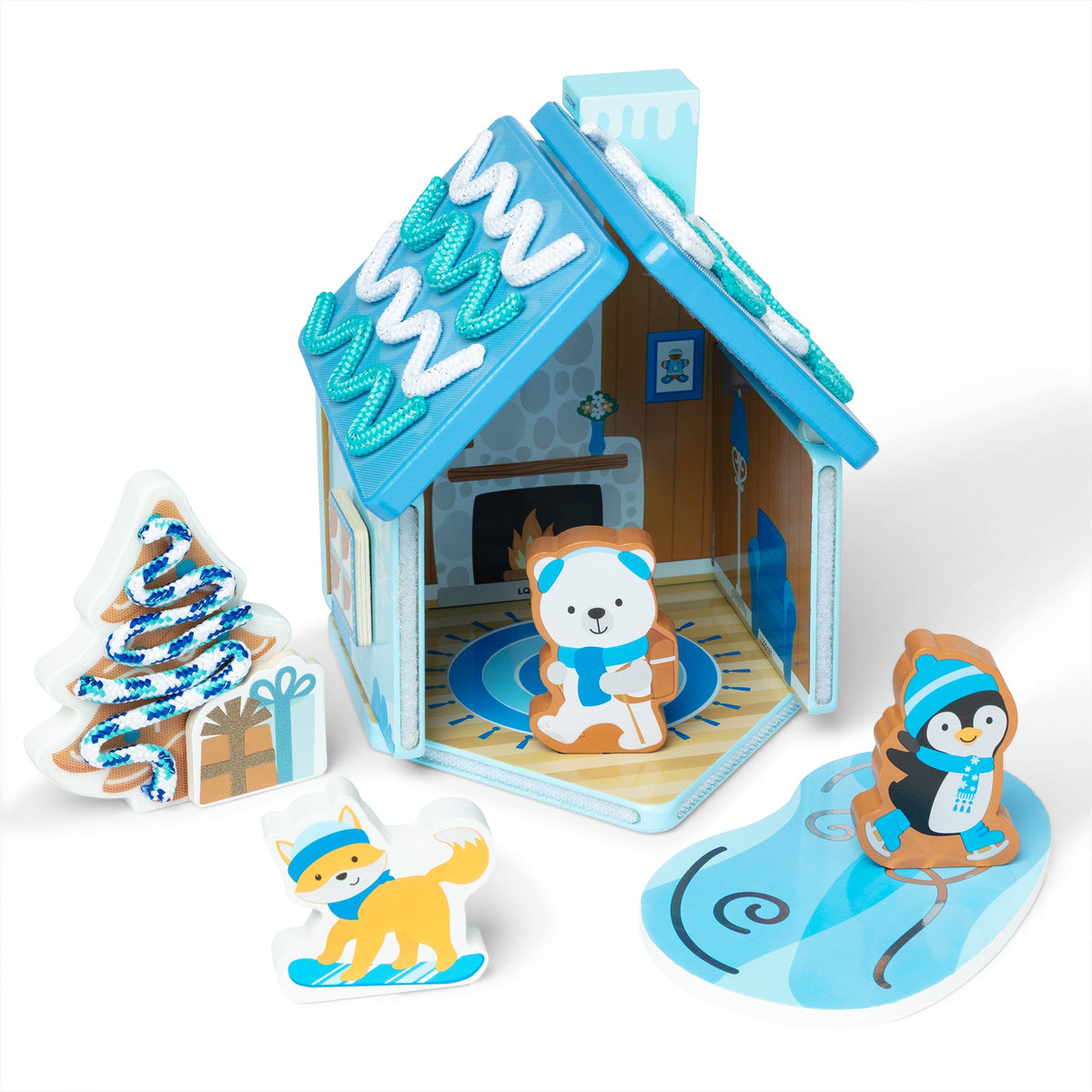 Wooden Gingerbread House Play Set – Winter Frost I8