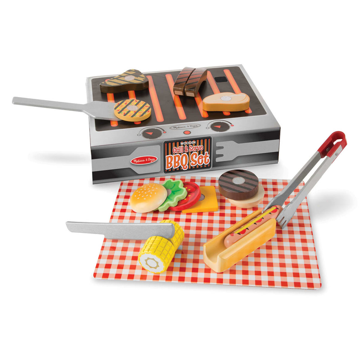 Wooden Grill & Serve BBQ Set I1