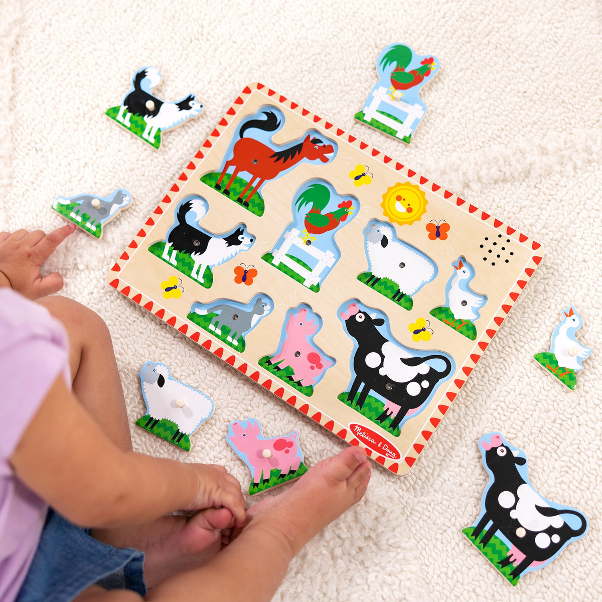 Wooden Sound Puzzle 2-Pack – Farm Animals, Vehicles Z4