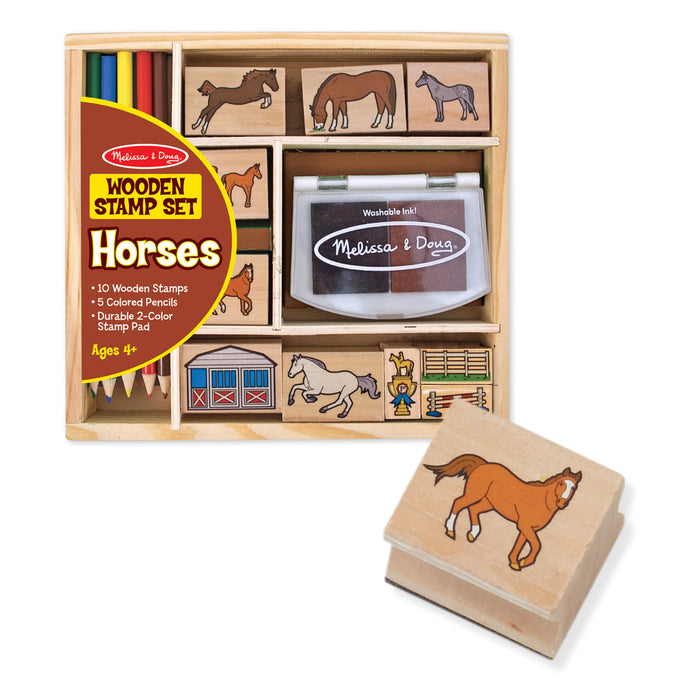 Wooden Stamp Set - Horses F7