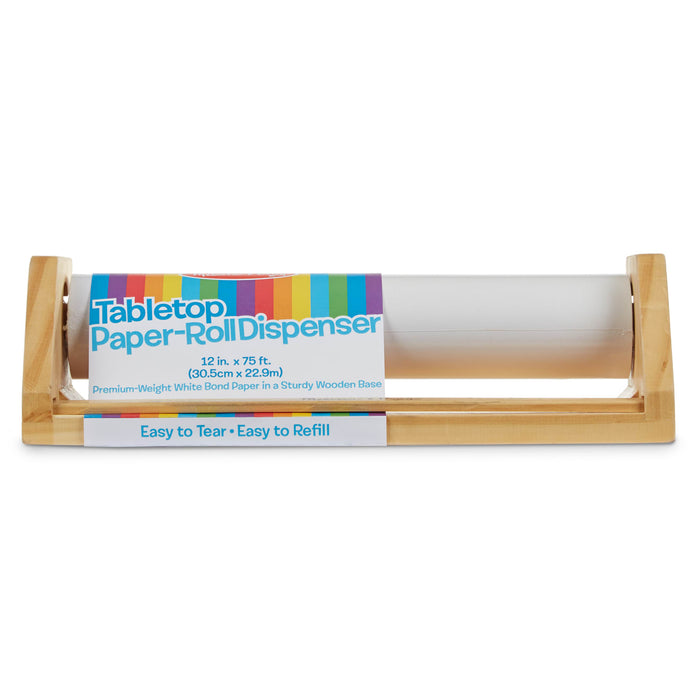 Wooden Tabletop Paper Roll Dispenser W5