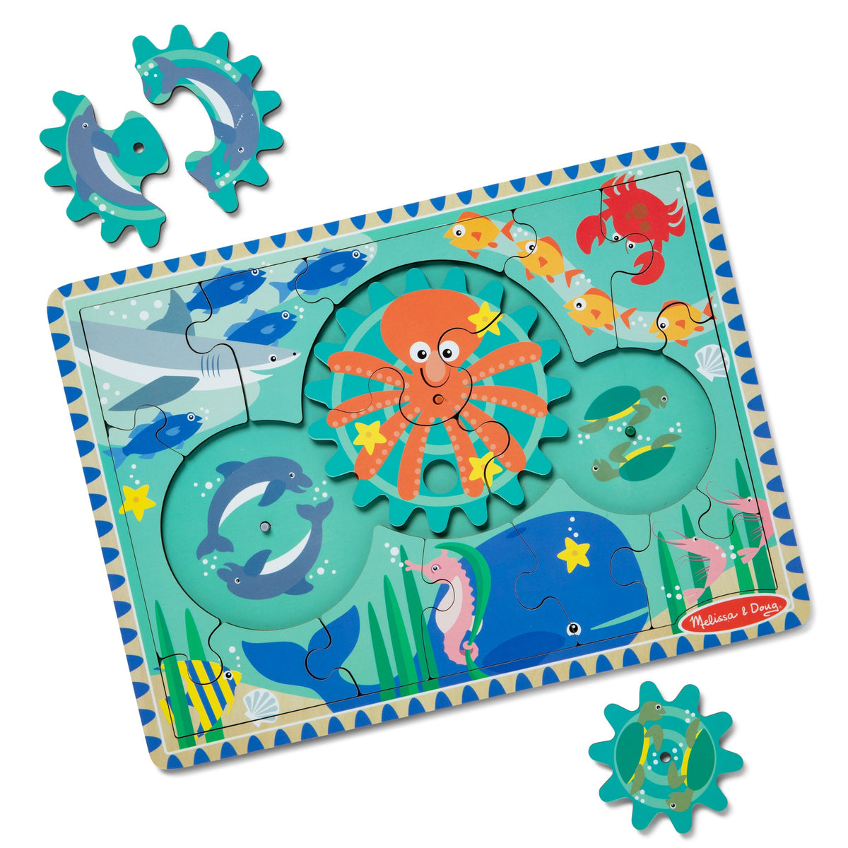 Wooden Underwater Gear Puzzle – 18 Pieces V8