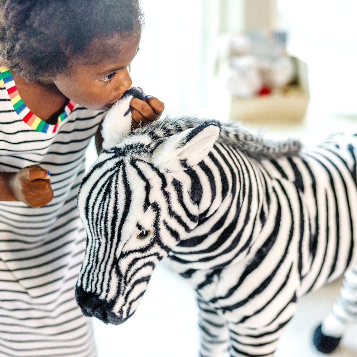 Zebra Lifelike Plush Stuffed Animal B2