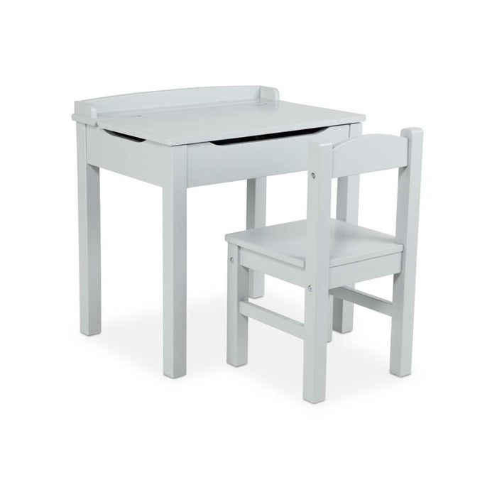 Child's Lift-Top Desk & Chair - Gray S3