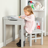 Child's Lift-Top Desk & Chair - Gray S3