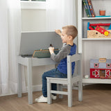 Child's Lift-Top Desk & Chair - Gray S3