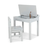 Child's Lift-Top Desk & Chair - Gray S3