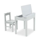 Child's Lift-Top Desk & Chair - Gray S7
