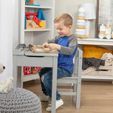 Child's Lift-Top Desk & Chair - Gray S7