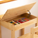 Child's Lift-Top Desk & Chair - Honey R3