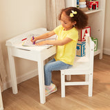 Child's Lift-Top Desk & Chair - White C5