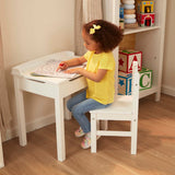 Child's Lift-Top Desk & Chair - White C5