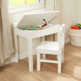 Child's Lift-Top Desk & Chair - White C5