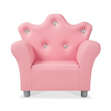 Child’s Crown Armchair – Pink Faux Leather G0