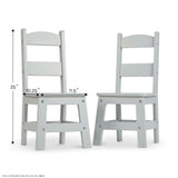 Child’s Wooden Chair Pair – Gray Y1