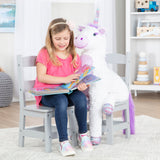 Child’s Wooden Chair Pair – Gray Y1