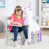 Child’s Wooden Chair Pair – Gray Y1