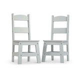 Child’s Wooden Chair Pair – Gray Y1