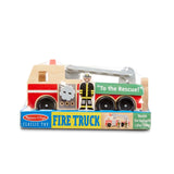 Classic Wooden Fire Truck Play Set V4