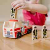 Classic Wooden Fire Truck Play Set V4