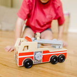 Classic Wooden Fire Truck Play Set V4