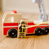 Classic Wooden Fire Truck Play Set V4