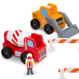 Classic Wooden Toy Construction Vehicle Set E3