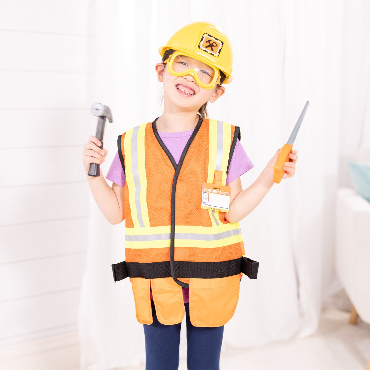Construction Worker Costume Role Play Set H4